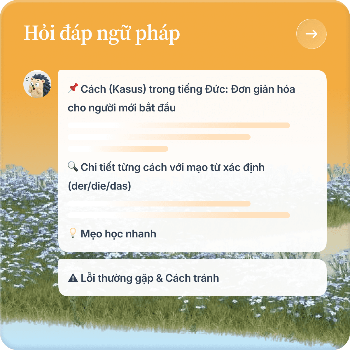 Hedgy hỏi đáp ngữ pháp tiếng Đức - các cách (Kasus)