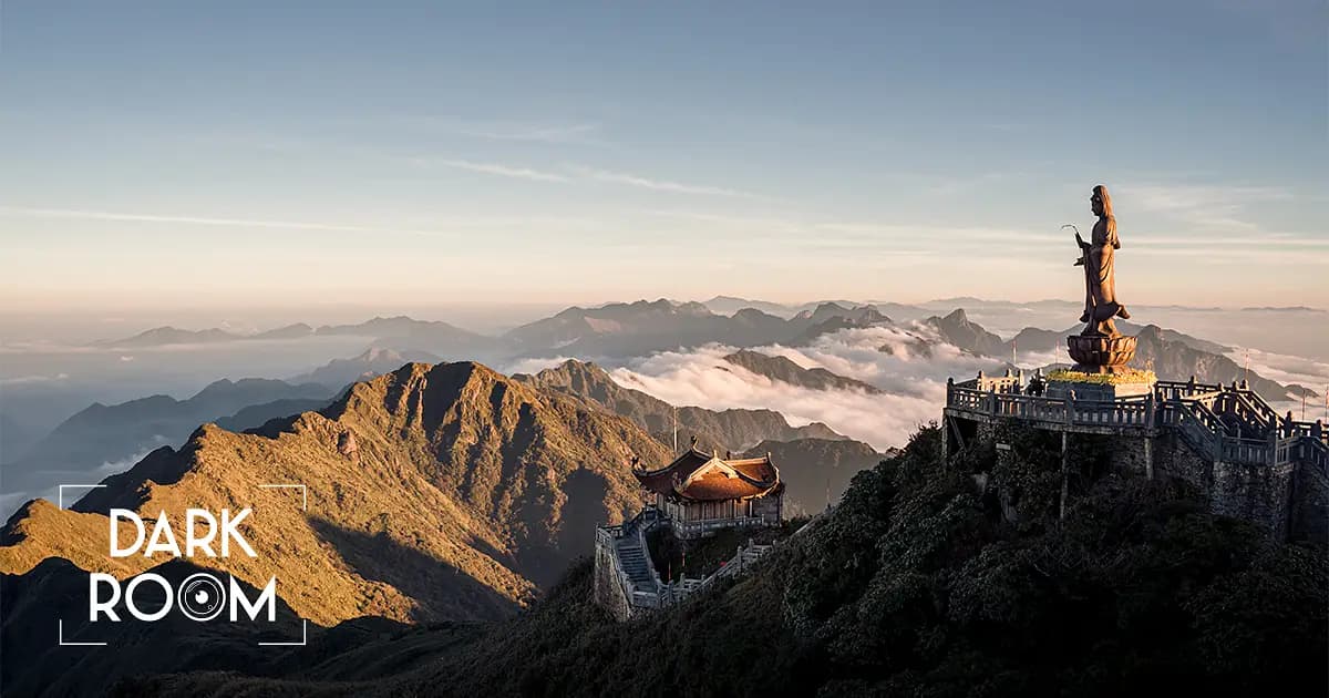 Sonnenuntergang auf dem Fansipan in Lai Châu